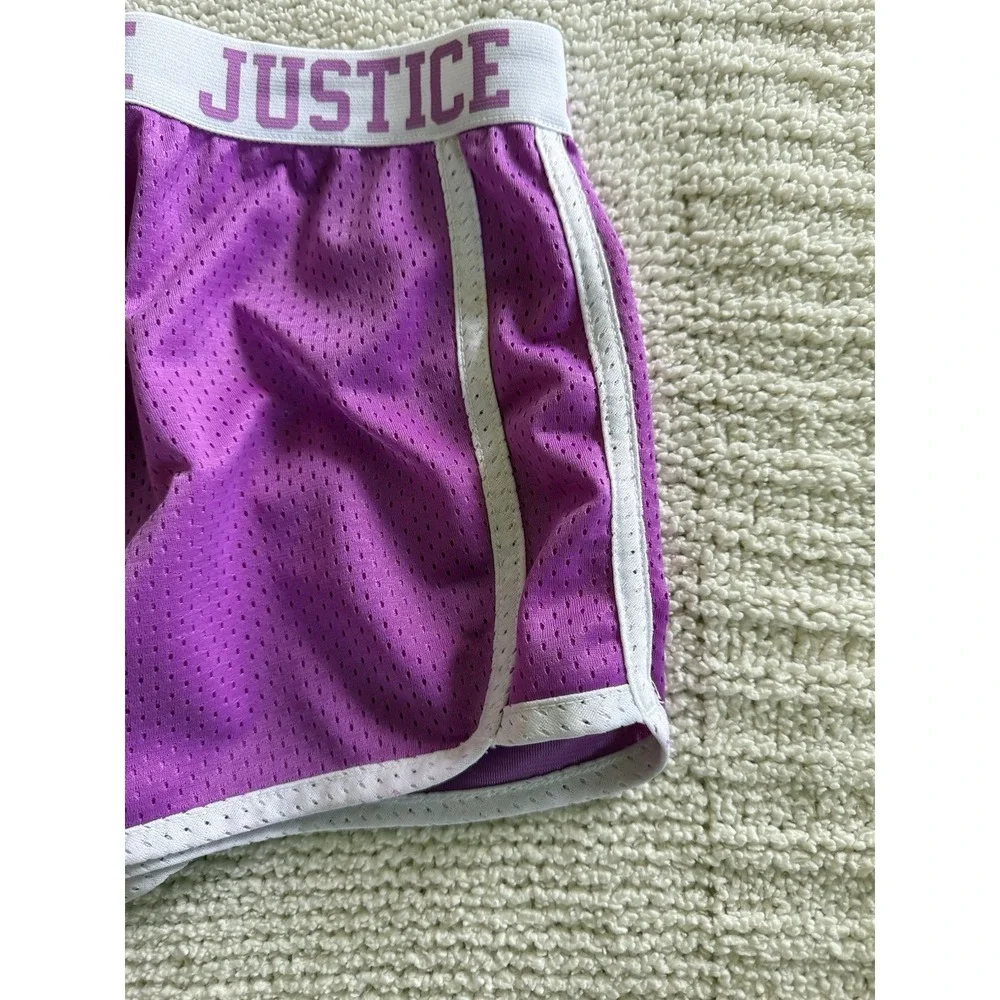 Girls Justice Athletic Running Shorts Lot size 10, Orange/Purple EUC!